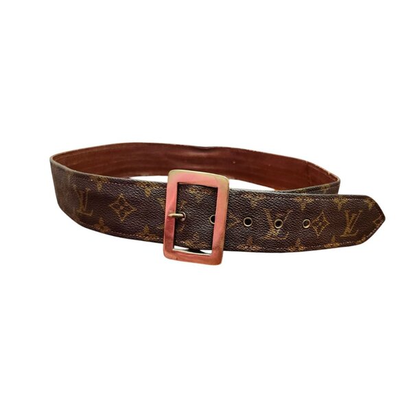 Louis Vuitton Vintage 1970s Rare Vintage Monogram Belt First Edition - Picture 2 of 13